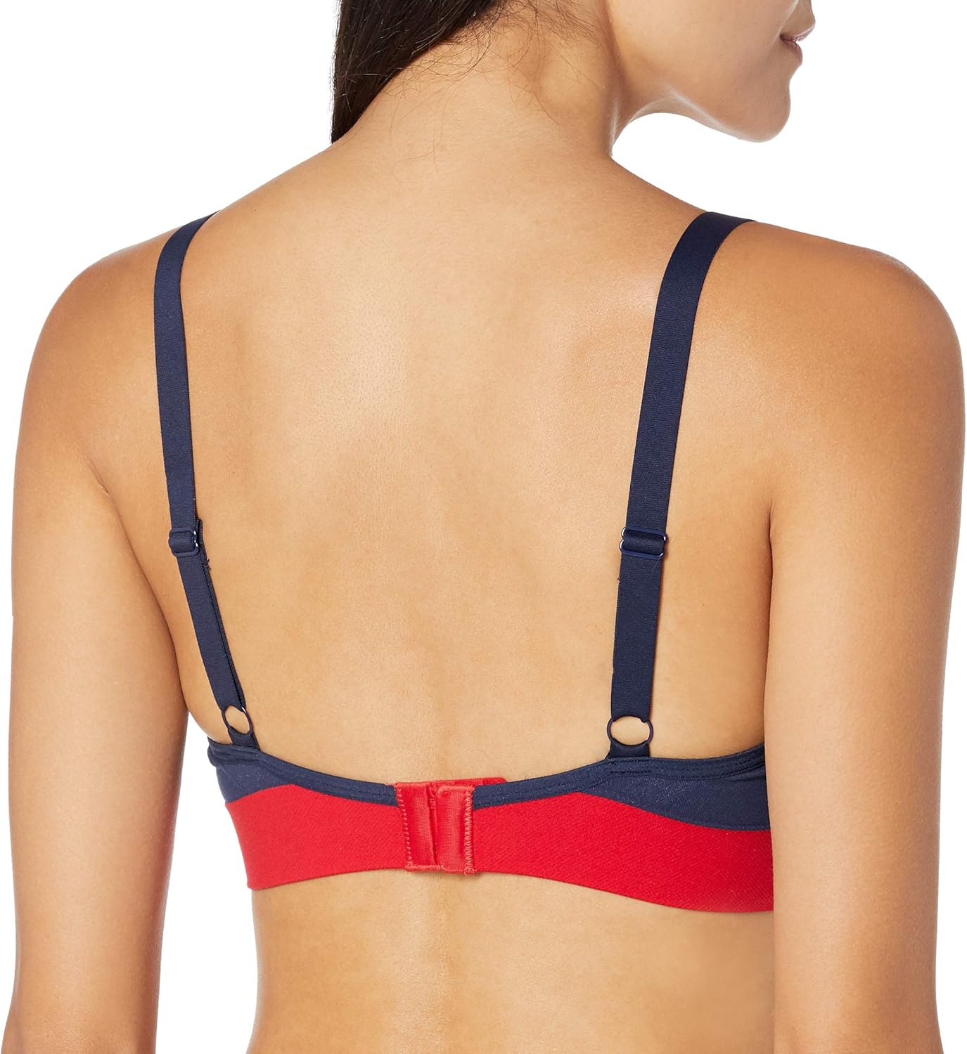 Женский бесшовный бюстгальтер-бралетт Tommy Hilfiger со слегка подкладкой и без косточек, Navy — фото 2