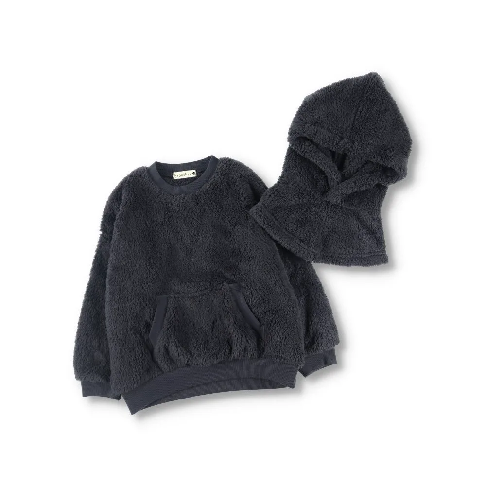 Плюшевая толстовка Boa с шарфом-снудом Branshes, Charcoal Gray