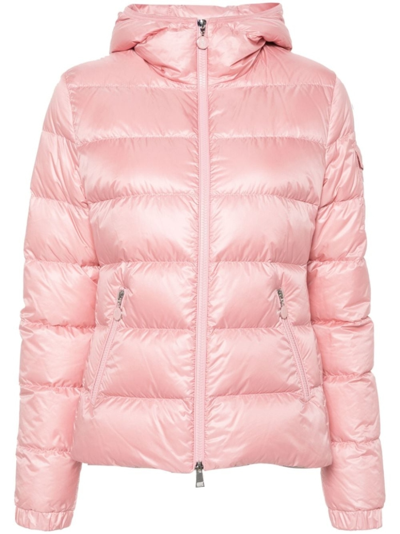 

Moncler пуховик Gles с капюшоном, розовый