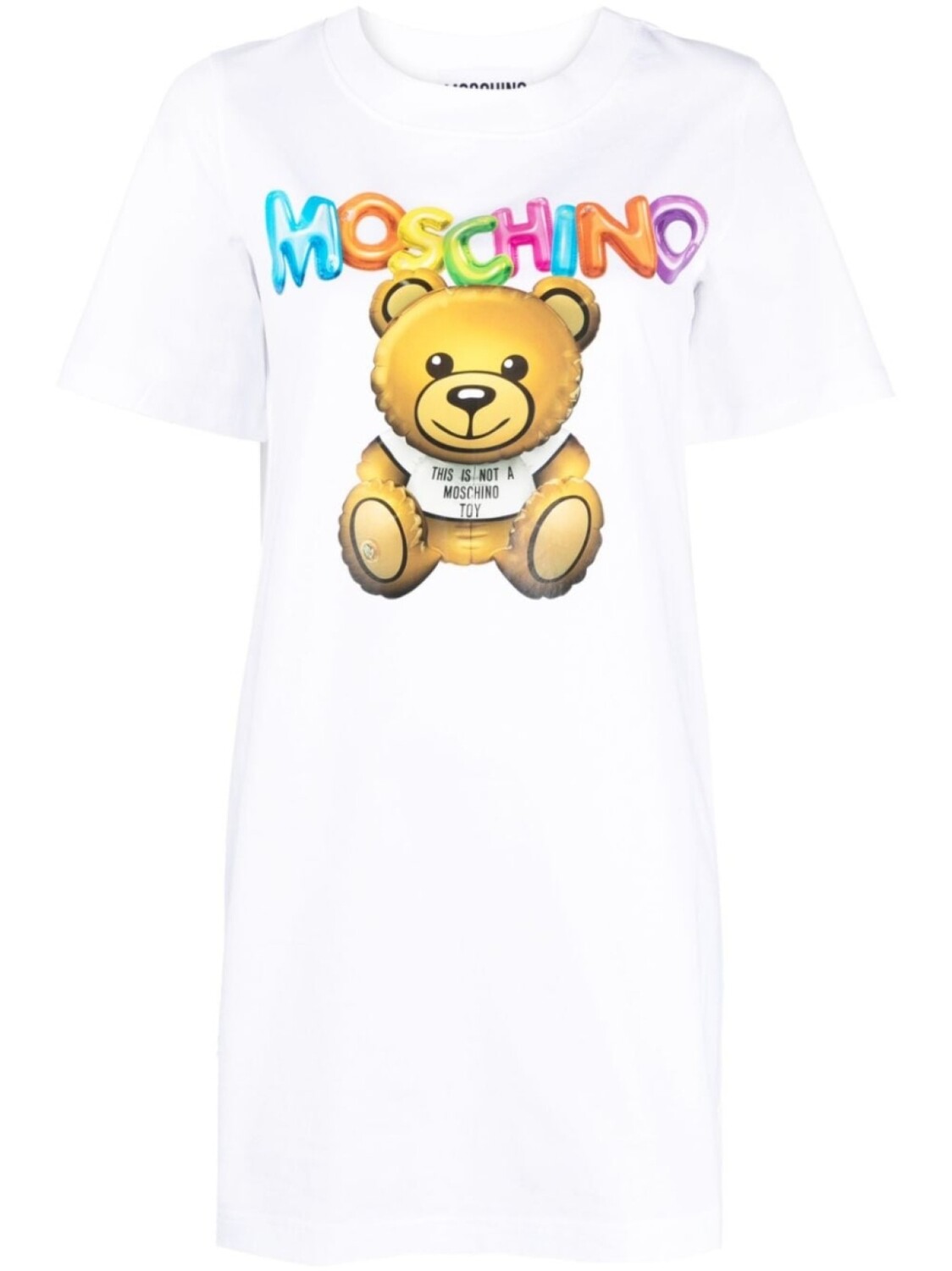 

Moschino платье-футболка с принтом Teddy Bear, белый