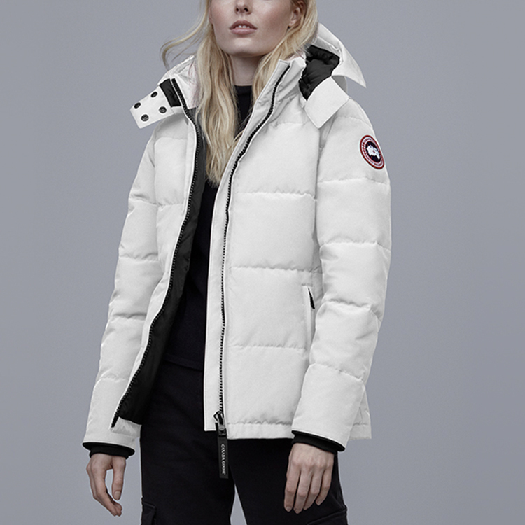 Canada Goose Белая зимняя куртка пуховик Chelsea Whitehouse для женщин серии Chelsea, Beichen White — фото 4