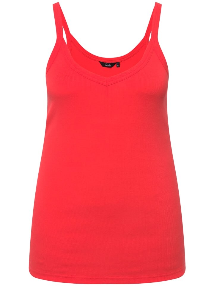 

Футболка Ulla Popken Strick Top, цвет hibiskusrot
