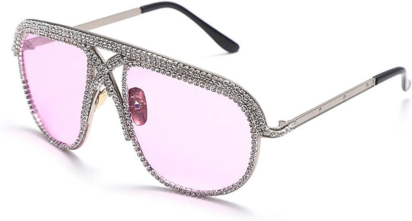 

Солнцезащитные очки COTIA с бриллиантами и стразами, женские и мужские, роскошные, с кристаллами, в металлической оправе увеличенного размера, в стиле «пилотские», Purple