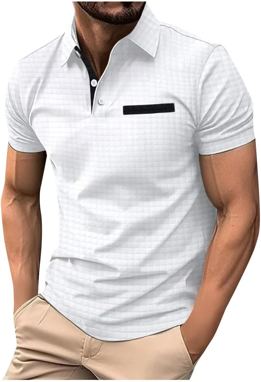 

мужская поло Muscularfit с коротким рукавом, свободный крой, летний стиль