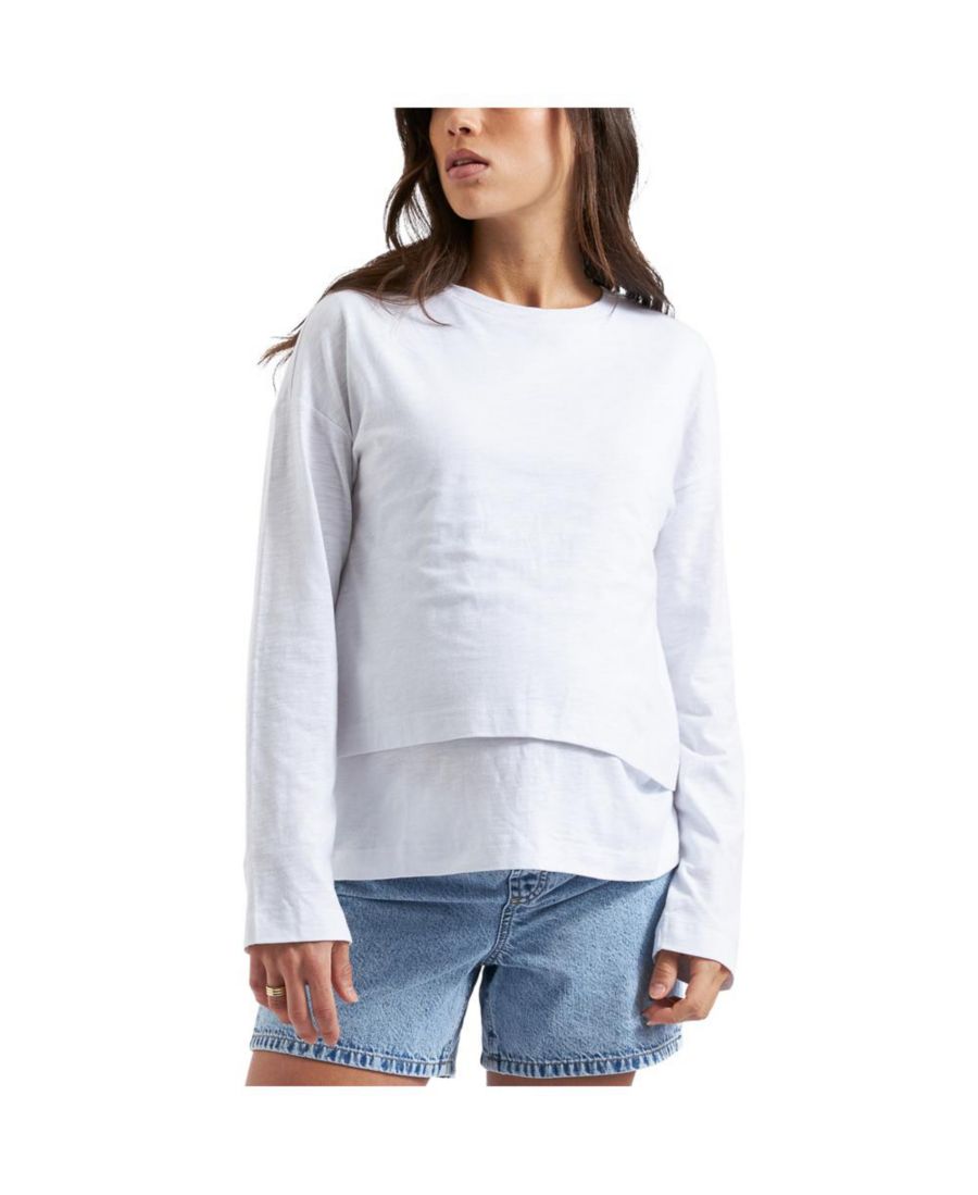 

Топ для кормления с длинными рукавами Ripe Claud для беременных Ripe Maternity, White