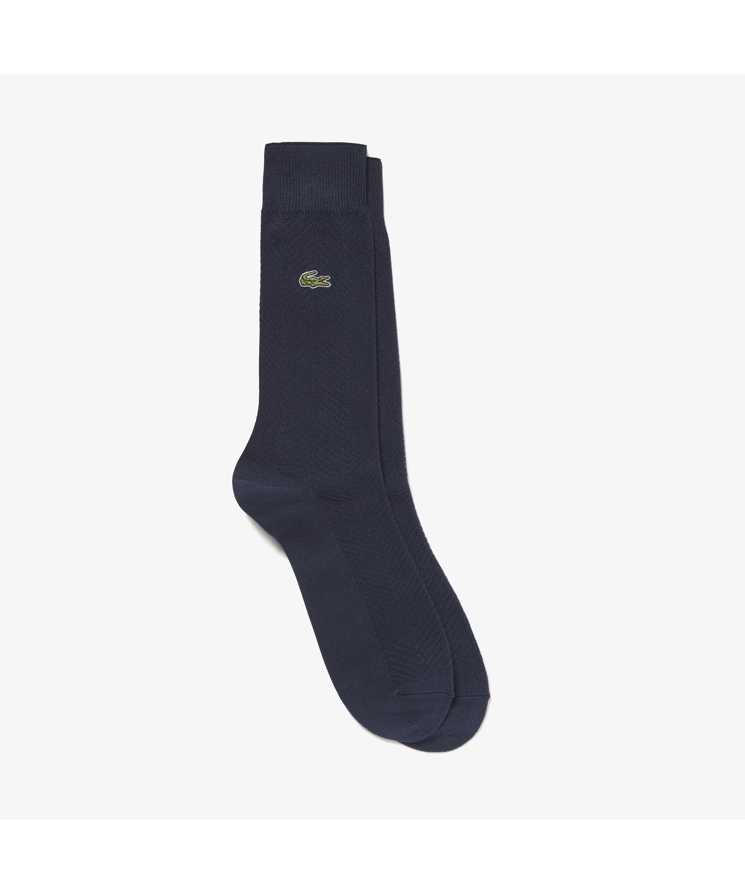 Носки, связанные в елочку LACOSTE, Navy