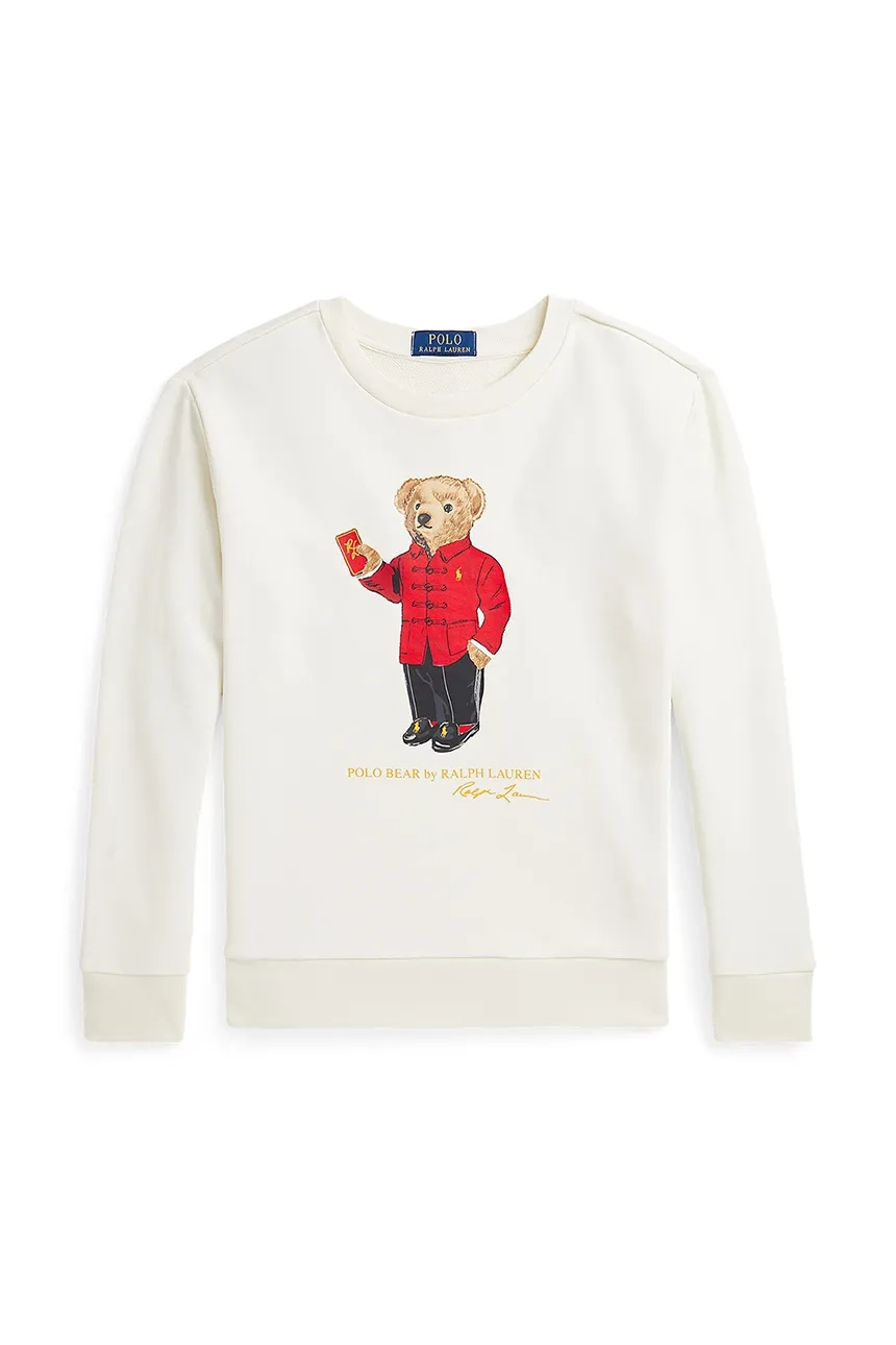 

Детская хлопковая толстовка Polo Ralph Lauren, бежевый