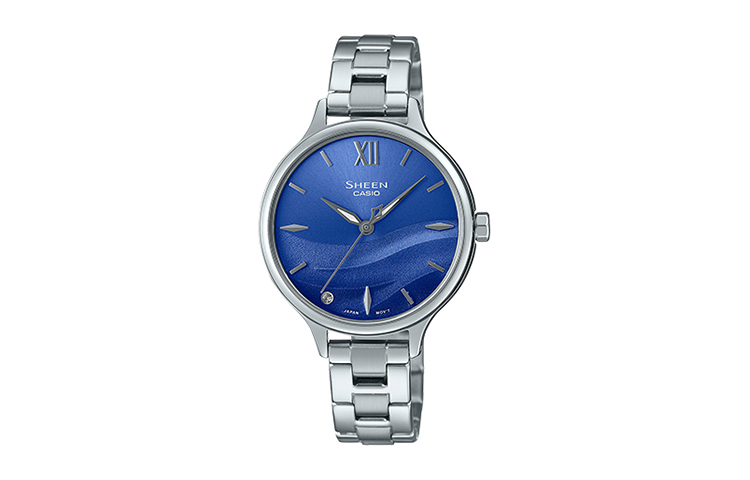 

CASIO Часы Women's SHEEN Blue Watch, Gradient Blue Dial