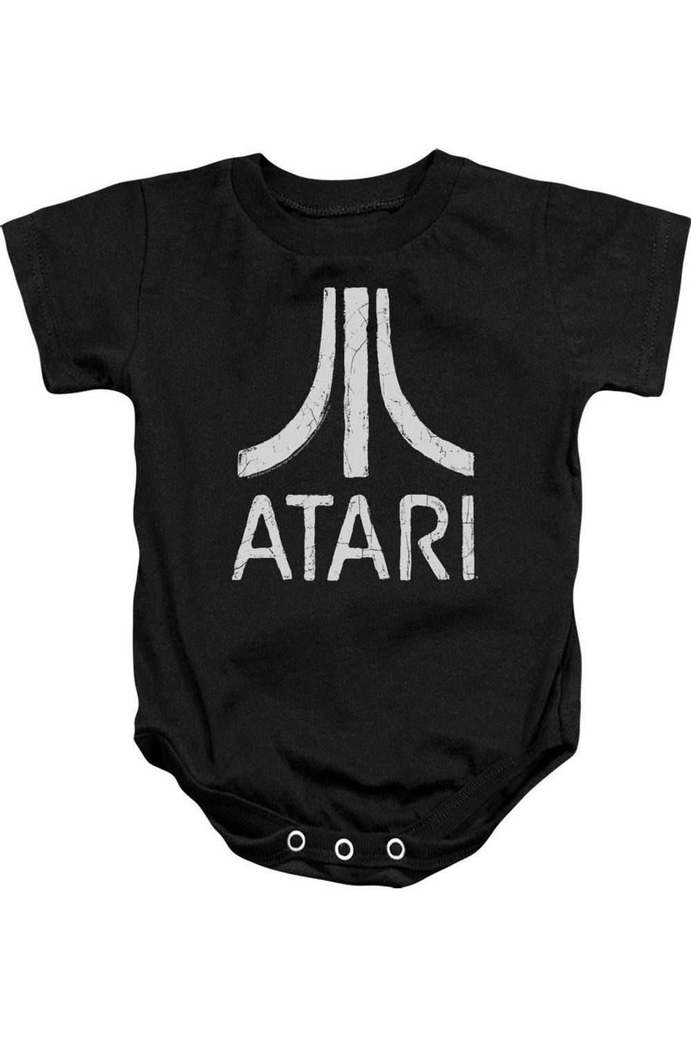 

Детский комбинезон с логотипом Atari Rough Gildan, черный