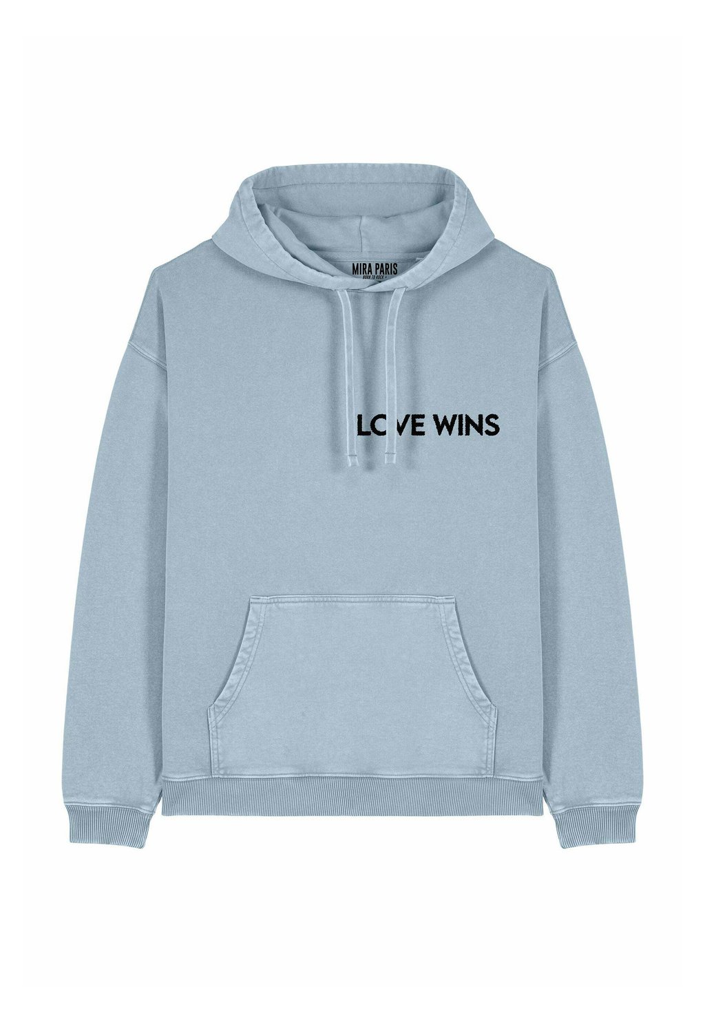 

Толстовка LOVE WINS EMBROIDERY UNISEX con cappuccio Mira Paris, светло-голубой