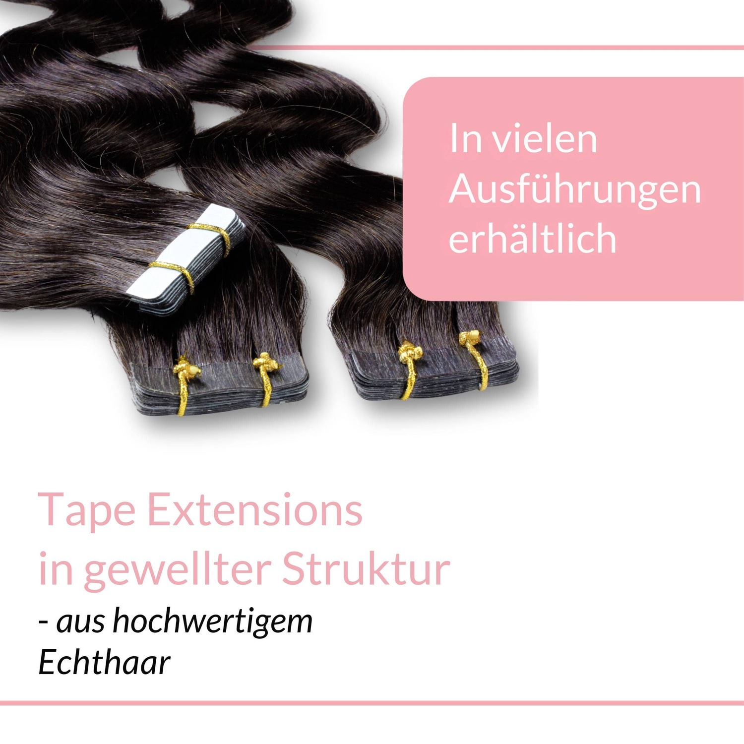 Накладные волосы tape extensions echthaar #5/0 hellbraun Hair2Heart, 50cm, количество 10 шт. — фото 3