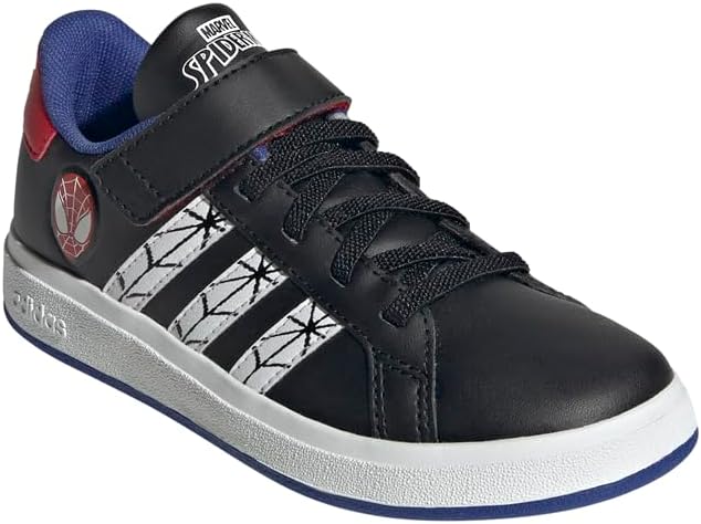 Кроссовки для мальчиков adidas Kids Grand Court Spider Man слипоны повседневные - черные — фото 2