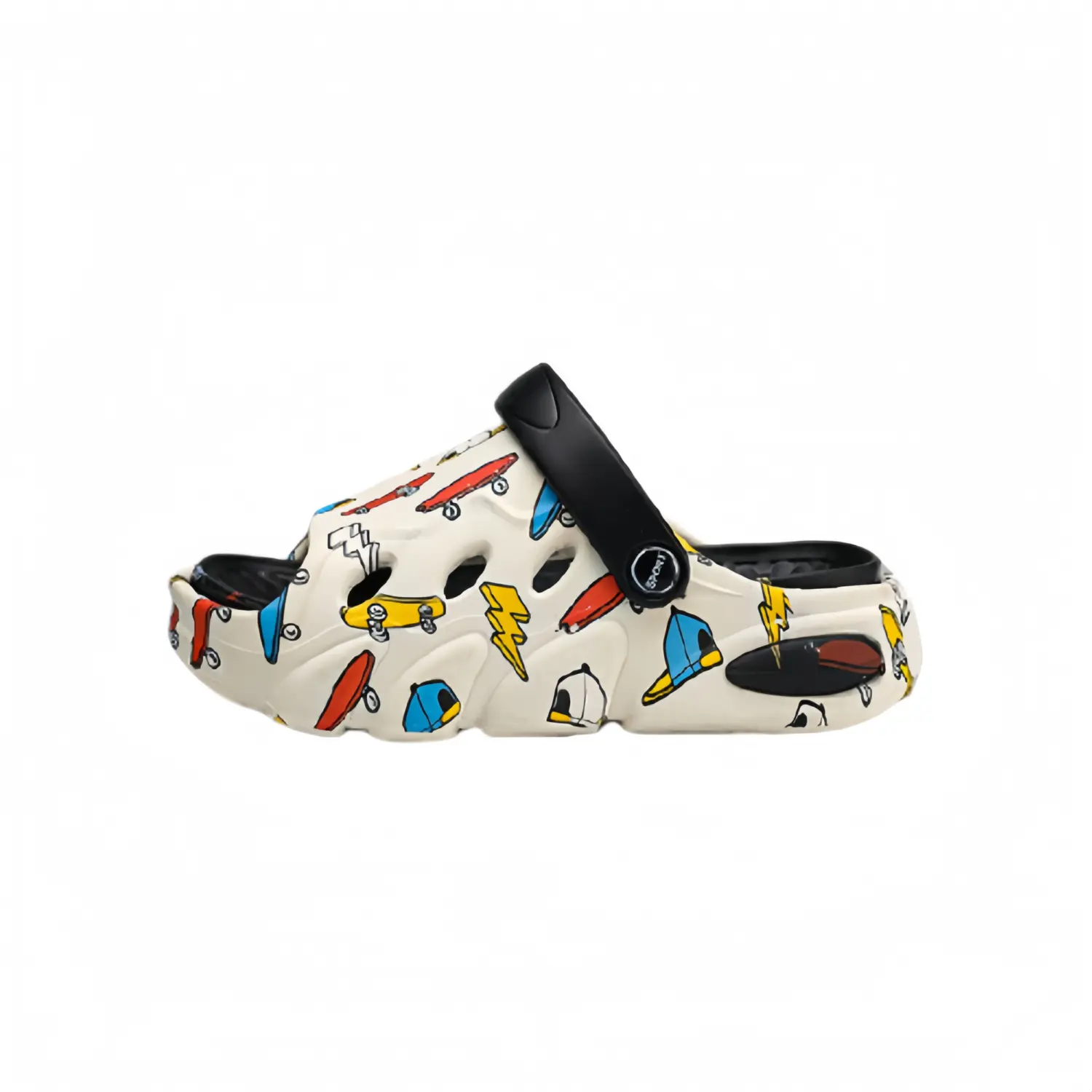 

Сандалии Kids' Patterned Print Cartoon Pattern Kids' Outdoor Slippers Neon, белый