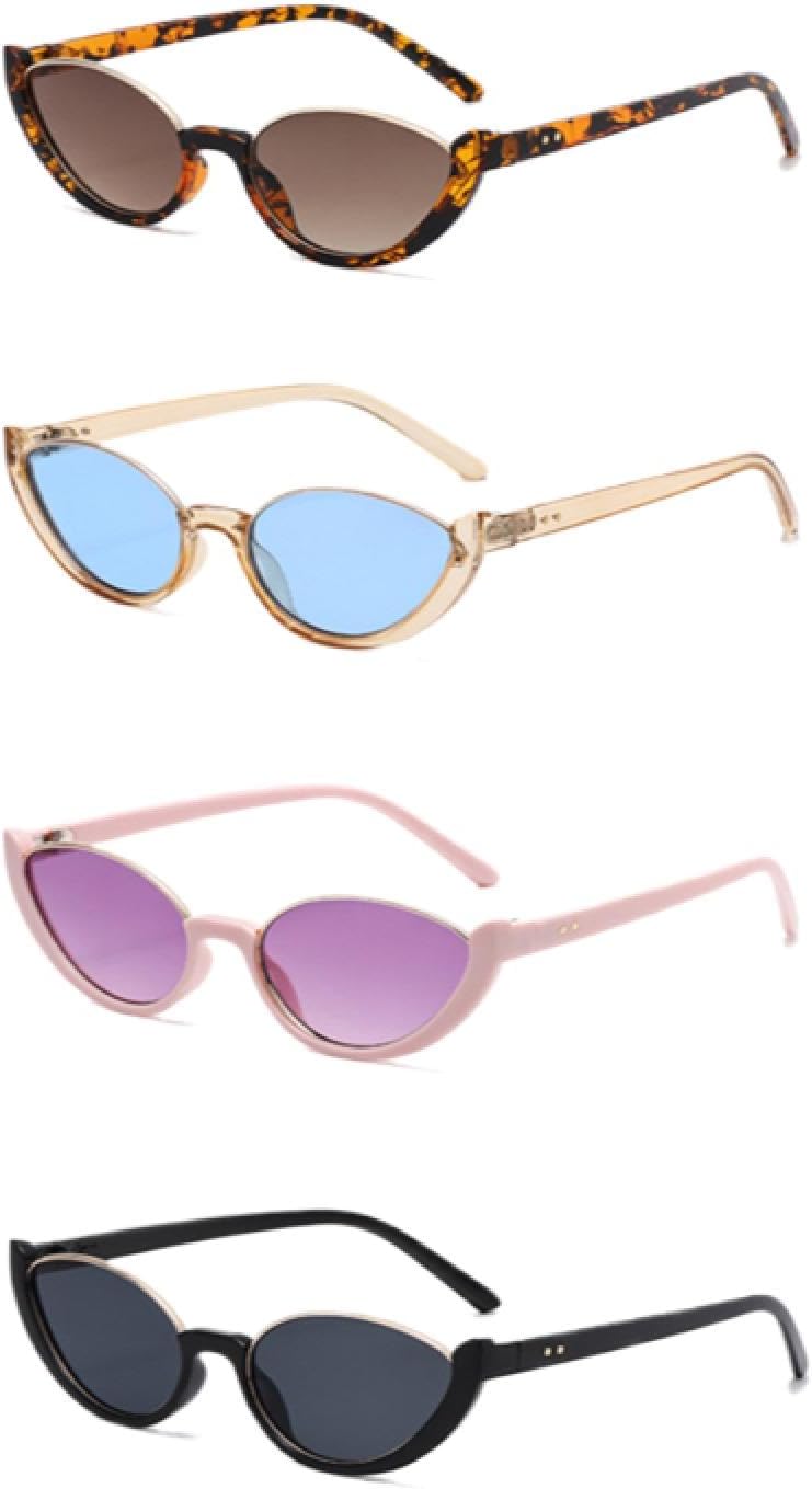 

Солнцезащитные очки с защитой от УФ-излучения UV400 | Маленькая овальная форма "кошачий глаз" | Для женщин и мужчин, для занятий спортом на открытом воздухе и вождения DSVIGF, 4pcs Z09