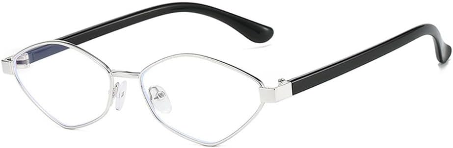 

Модные солнцезащитные очки «кошачий глаз» неправильной формы, ретро-стиль, прозрачные линзы цвета океана, защита от УФ-излучения UV400, трендовые мужские солнцезащитные очки небольшого размера TKKTLLT, Silver Clear