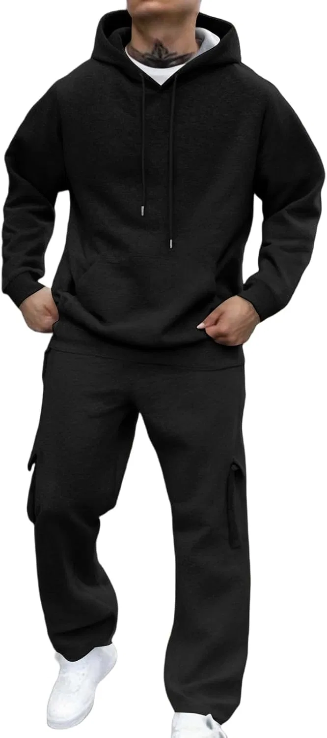 Спортивный костюм из двух предметов, флис, 01-black