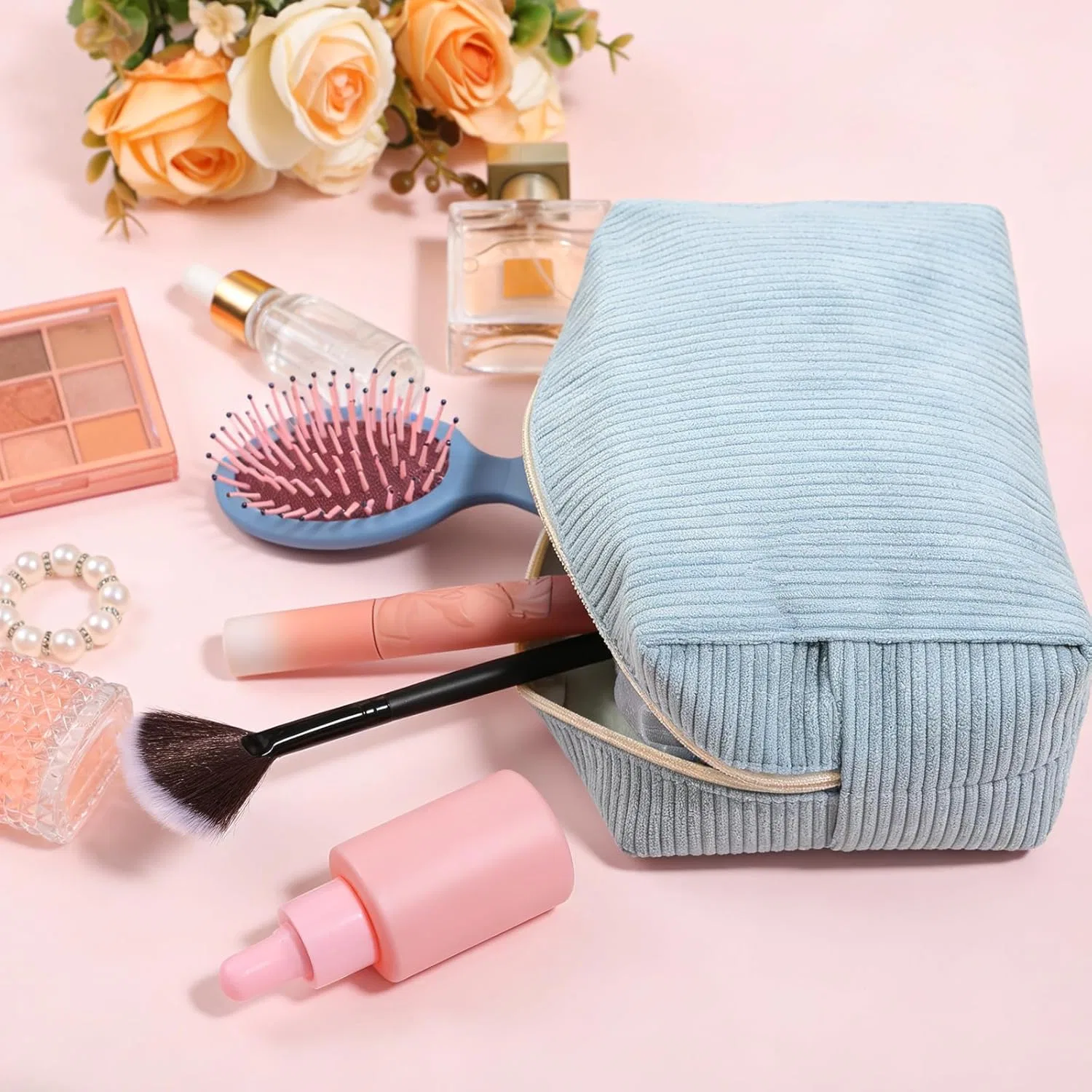 Маленькая косметичка на молнии с подвеской Dopenspi, Blue — фото 2