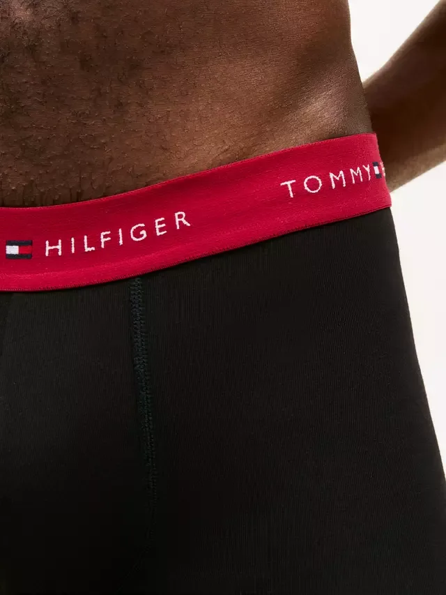 Трусы Cotton Rich с повторяющимся логотипом, комплект из 3 штук, разноцветные Tommy Hilfiger — фото 4