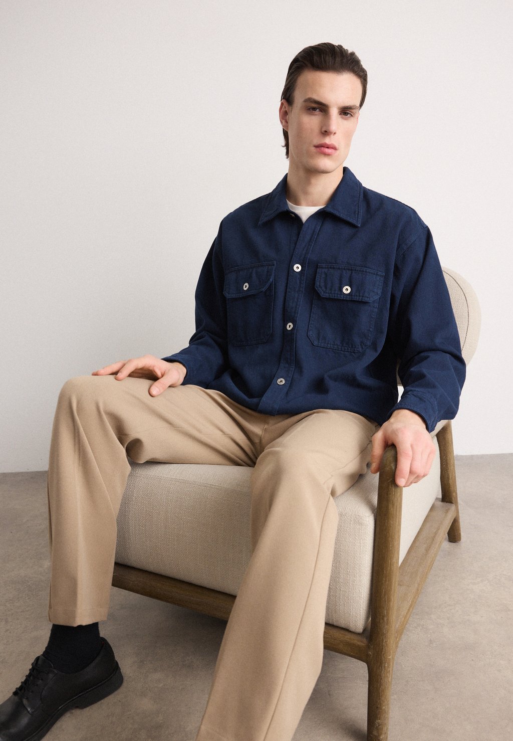 

Рубашка SUNSET AUGUST WORK SHIRT Mads Nørgaard, темно-синий