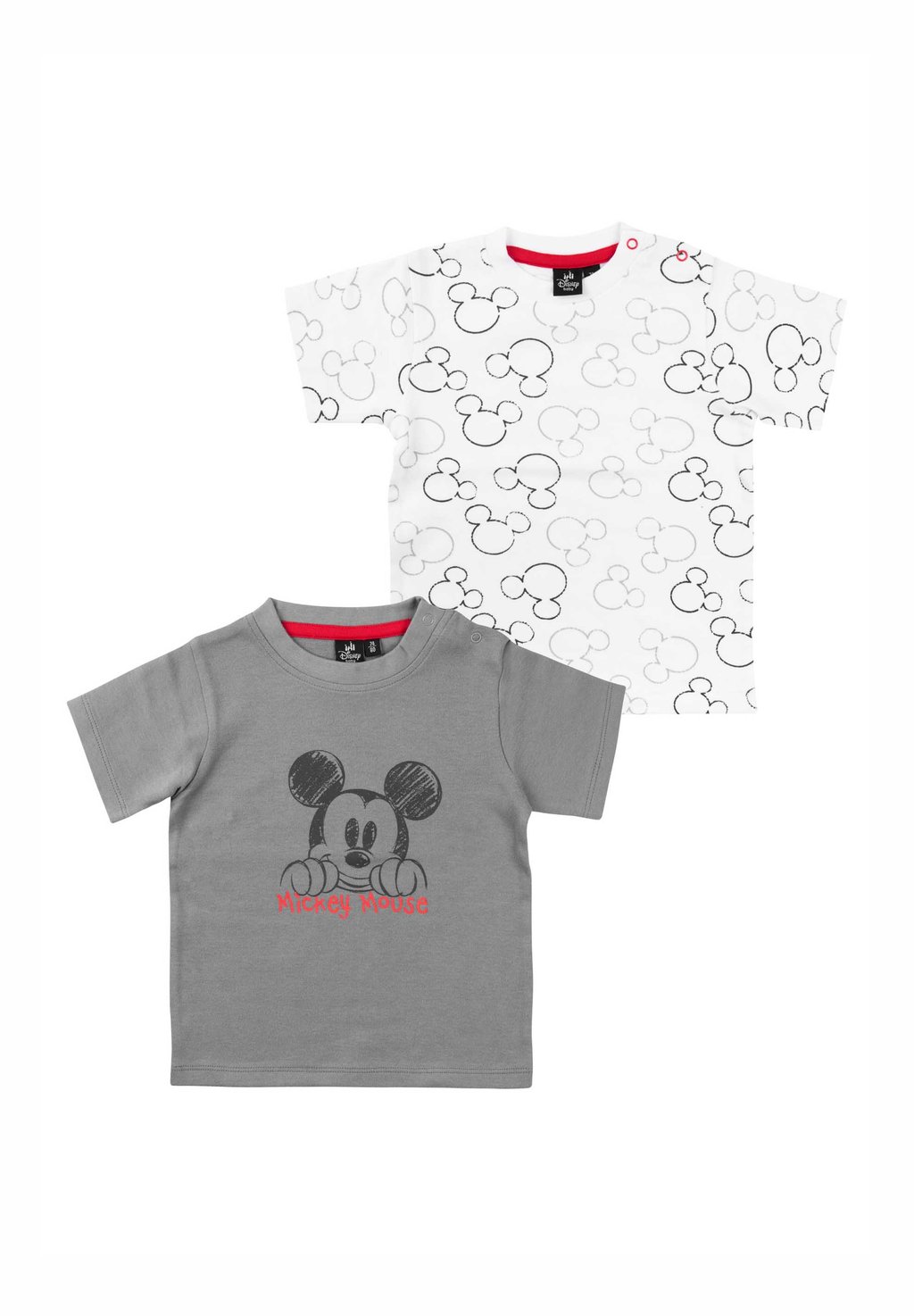 

Футболка с принтом DISNEY MICKEY MOUSE KURZARM 2ER PACK, серый