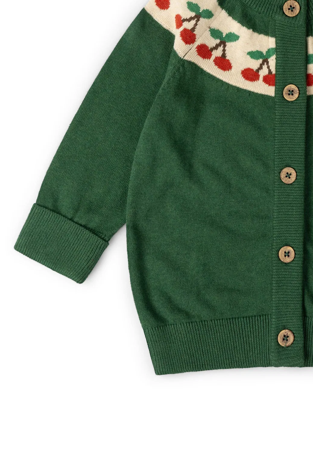 Кардиган из органического хлопка Little Green Radicals, зеленый — фото 3