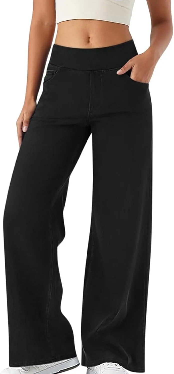 

Женские джинсы High Waisted Straight Leg с эффектом контроля живота XovLAHzY