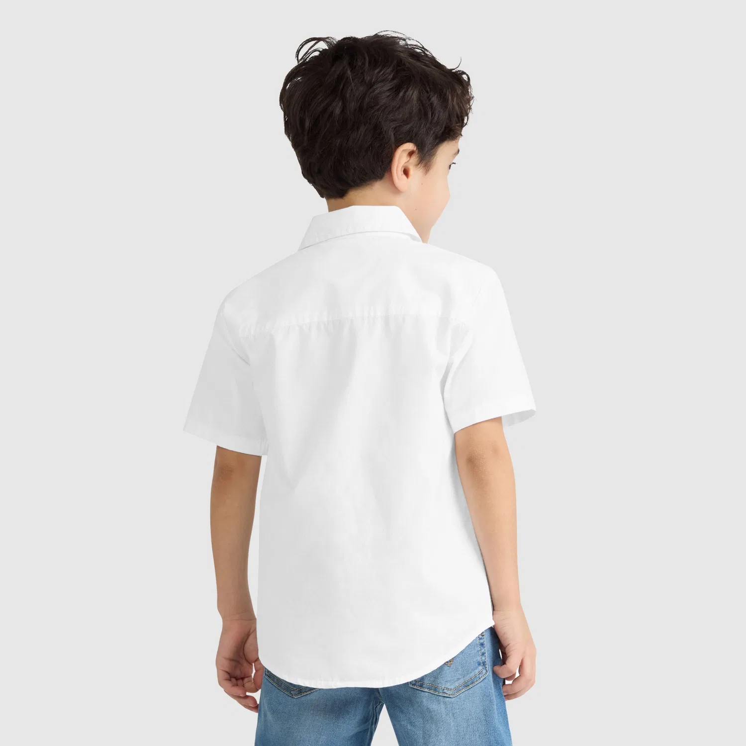 Тканая рубашка с коротким рукавом для мальчиков 4-7 лет Levi's, Bright White — фото 3