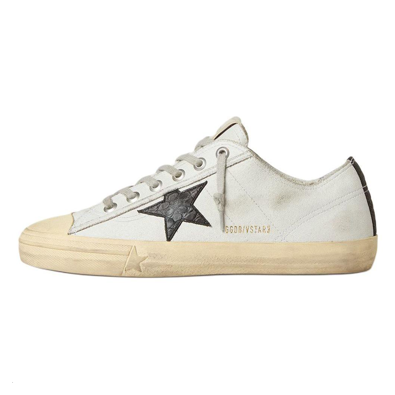 

V Star Low Top Skateboard Shoes Men's White Golden Goose