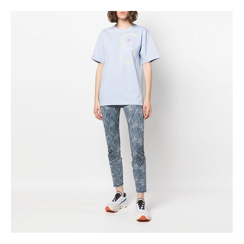 

Футболка adidas by Stella McCartney Sportswear T-Shirt 'Beige Blue' IA7712