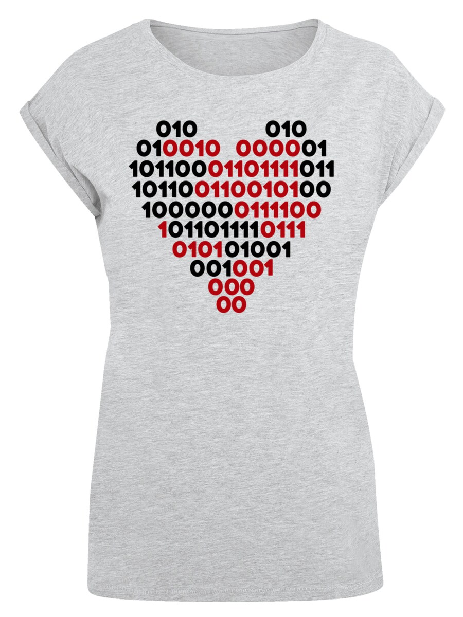 

Рубашка F4NT4STIC I Love You 01001001 Binary Code Herz Valentinstag, пятнистый серый