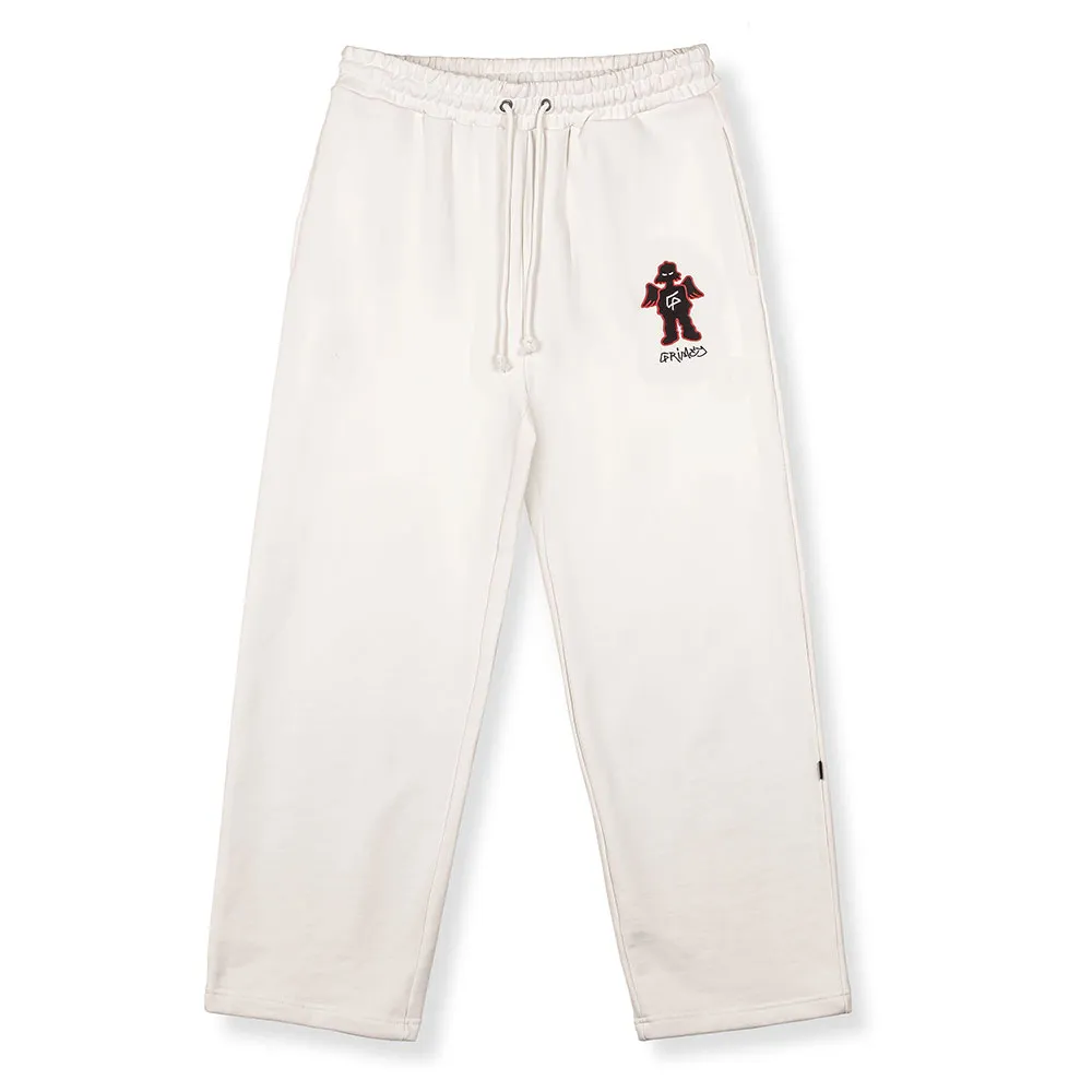 

Брюки Grimey The Shelter Wide Leg We Burn So Sweet sweat, белый