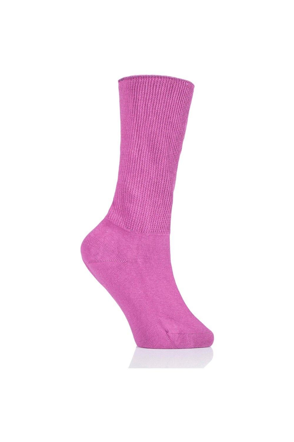 

1 пара очень широких хлопковых носков Footnurse Edema SOCKSHOP Iomi, розовый
