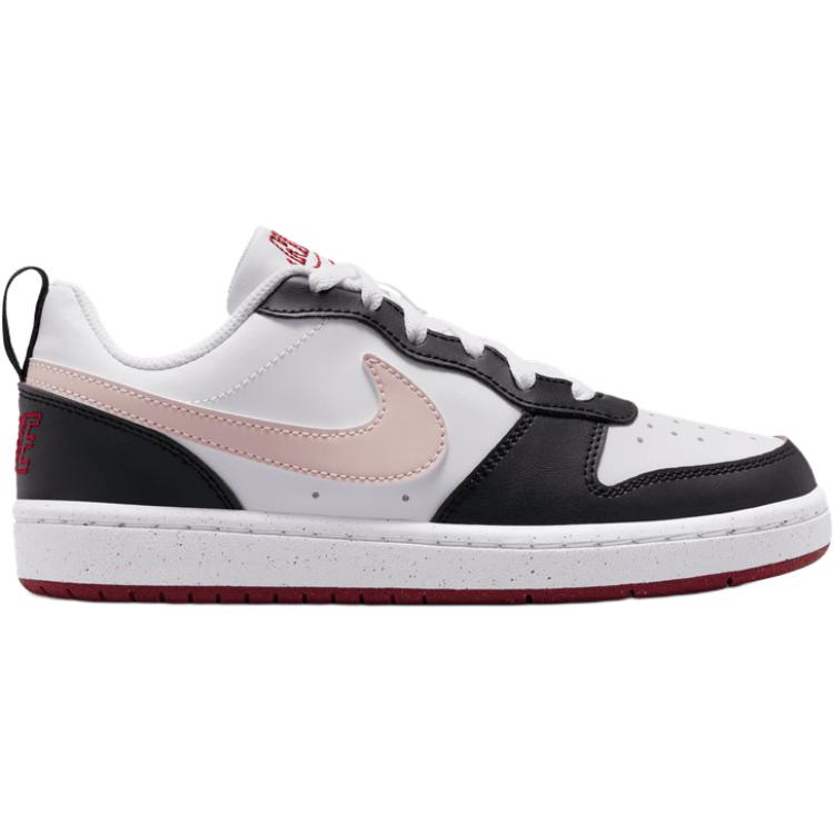 Nike Детские низкие скейтбордистские кроссовки Court Borough, белые и черные, для подростков — фото 3