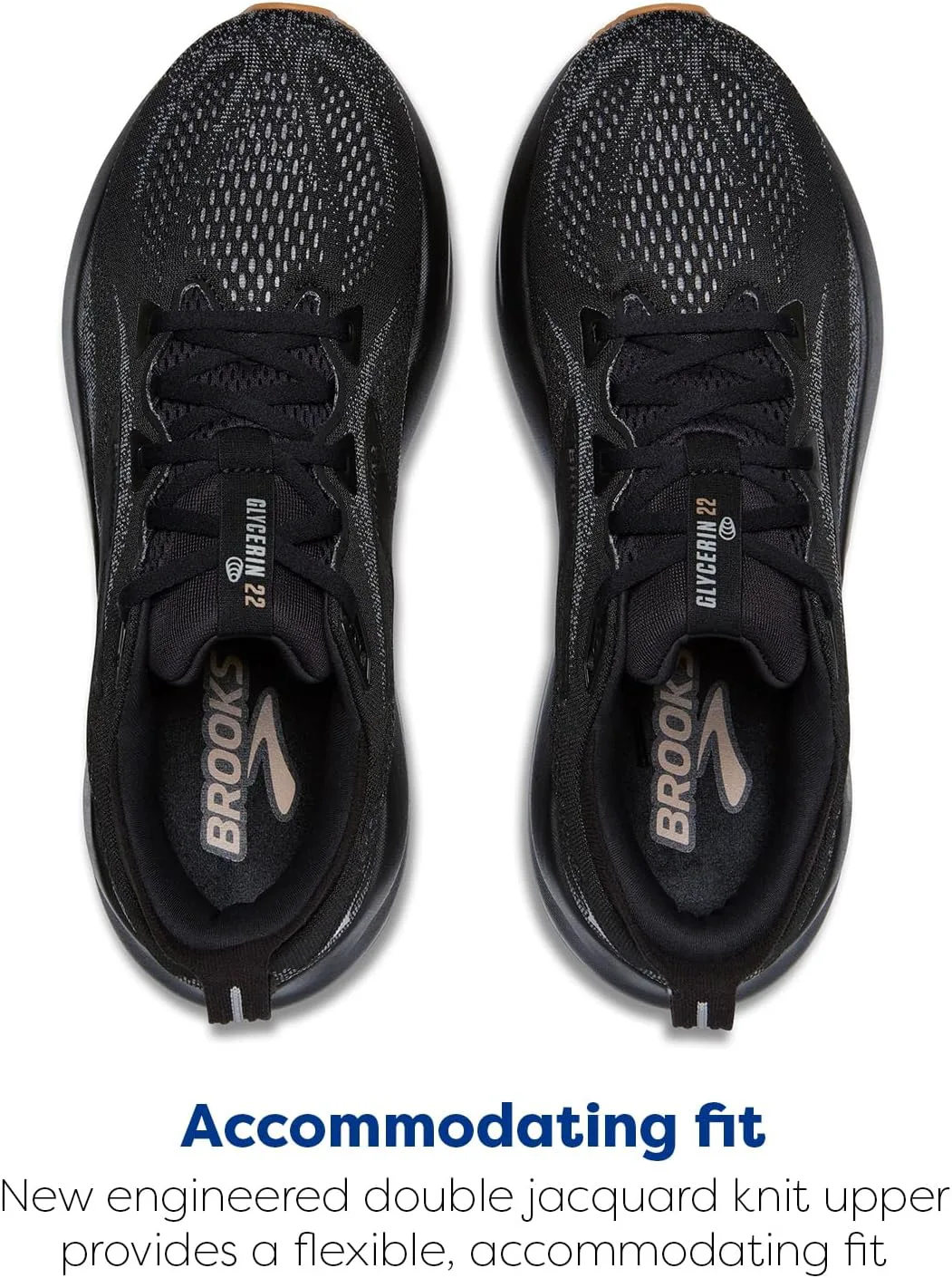 Мужские кроссовки Brooks Glycerin 22 нейтральной амортизации, черный/серый — фото 4