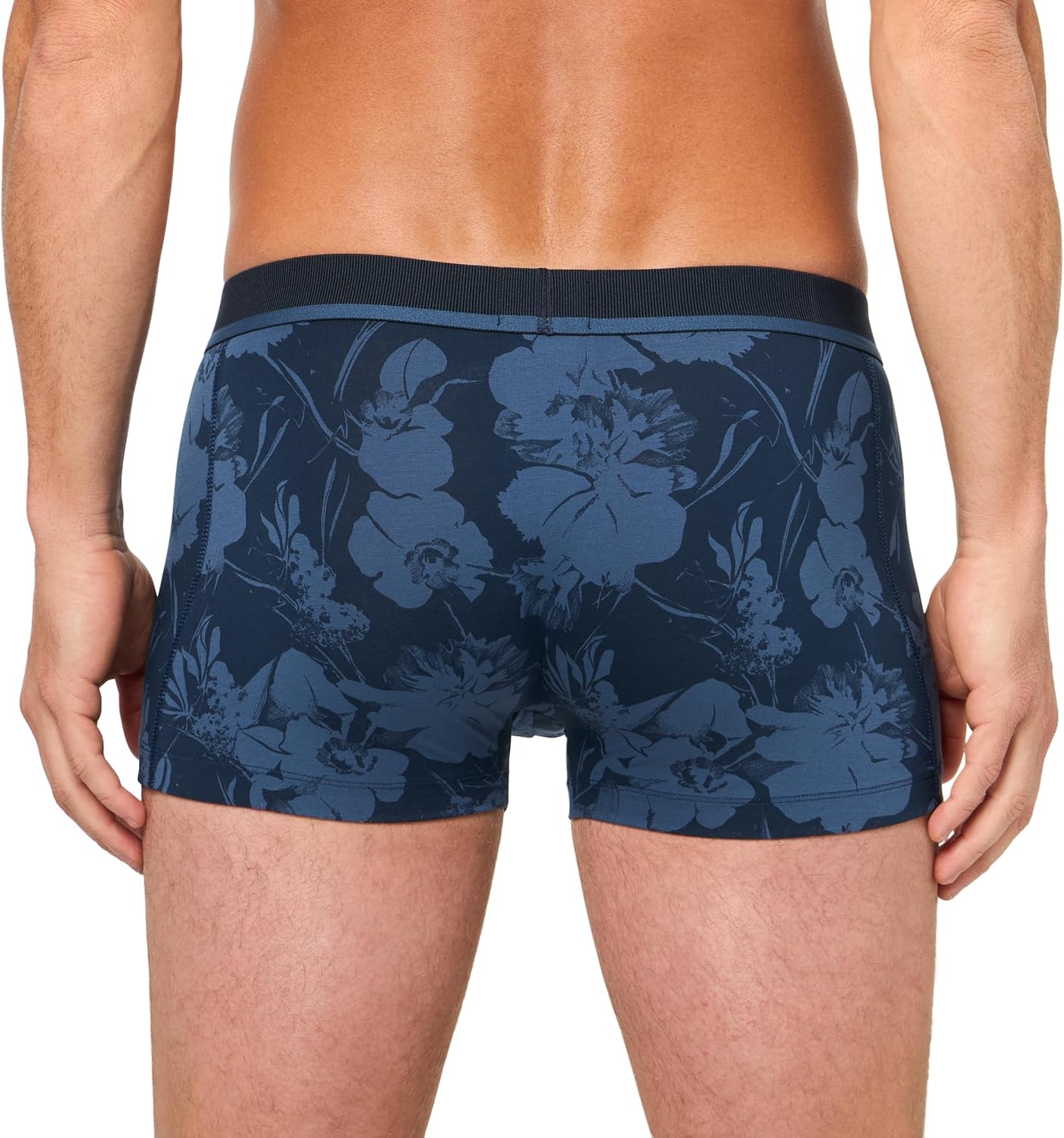 BOSS мужские трусы-боксеры Bold Logo 365 из хлопка с эластаном, Navy Shine Floral — фото 2