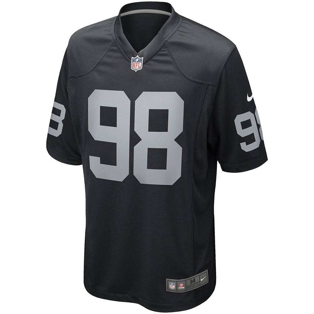 Мужская черная игровая майка Nike Maxx Crosby Las Vegas Raiders, цвет Lvr Black — фото 3