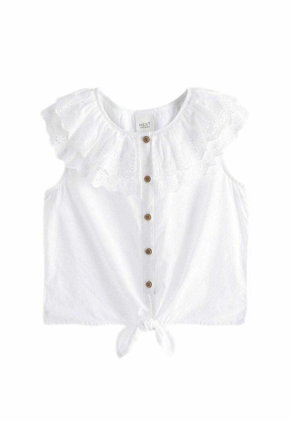 

Блузка Tie-Front Regular Fit Next, цвет white broderie