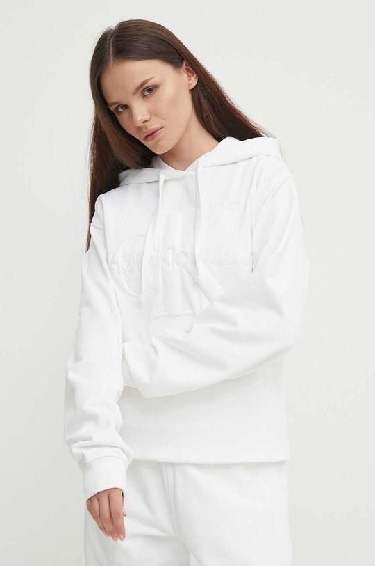 

Толстовка с капюшоном Calvin Klein Jeans, белый
