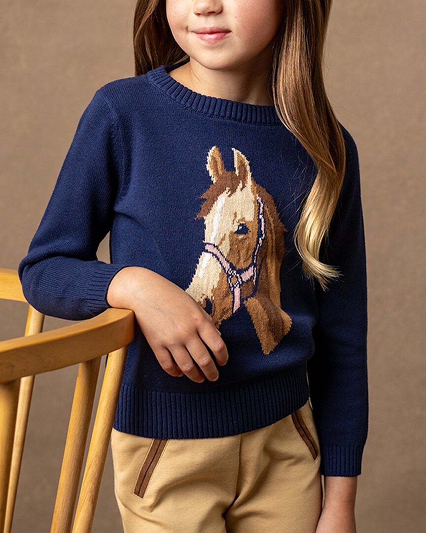 

Свитер с интарсией Hope & Henry, синий