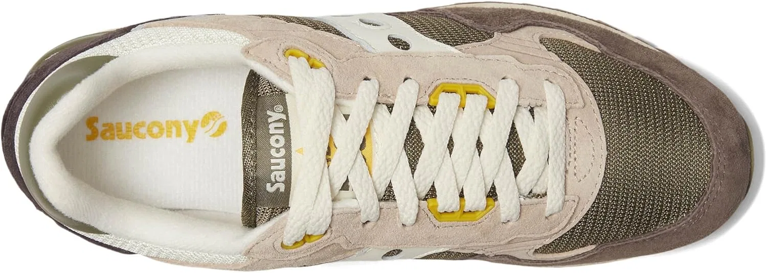 Кроссовки Saucony Shadow 5000 из кожи, зеленые/серые — фото 2
