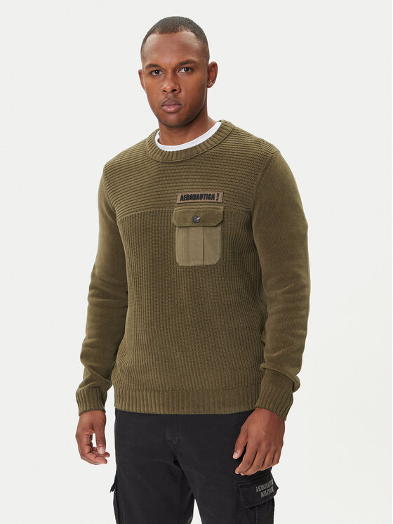

Свитер regular fit 252MA1573UL00539 Aeronautica Militare, зелёный
