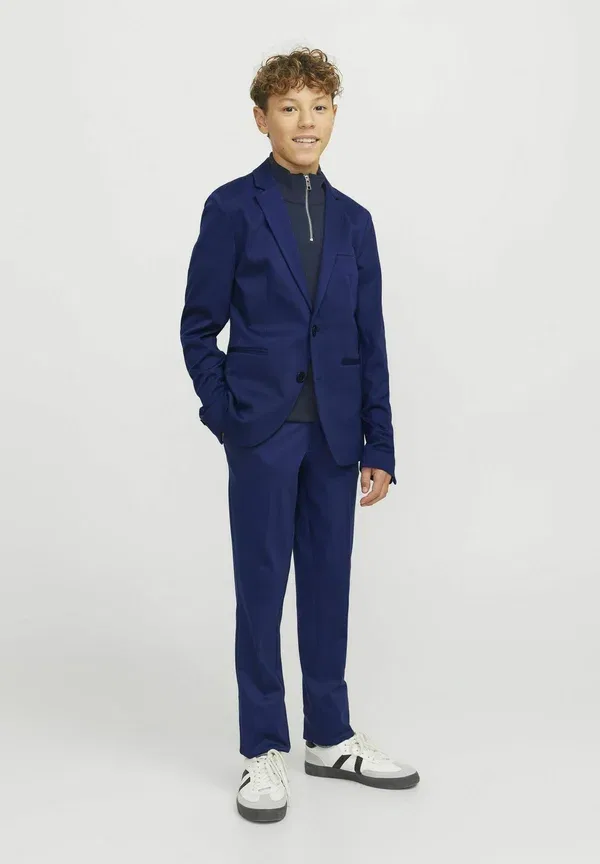 Костюм однобортный приталенный jjejaxon suit junior, Jack & Jones Junior, средневековый синий