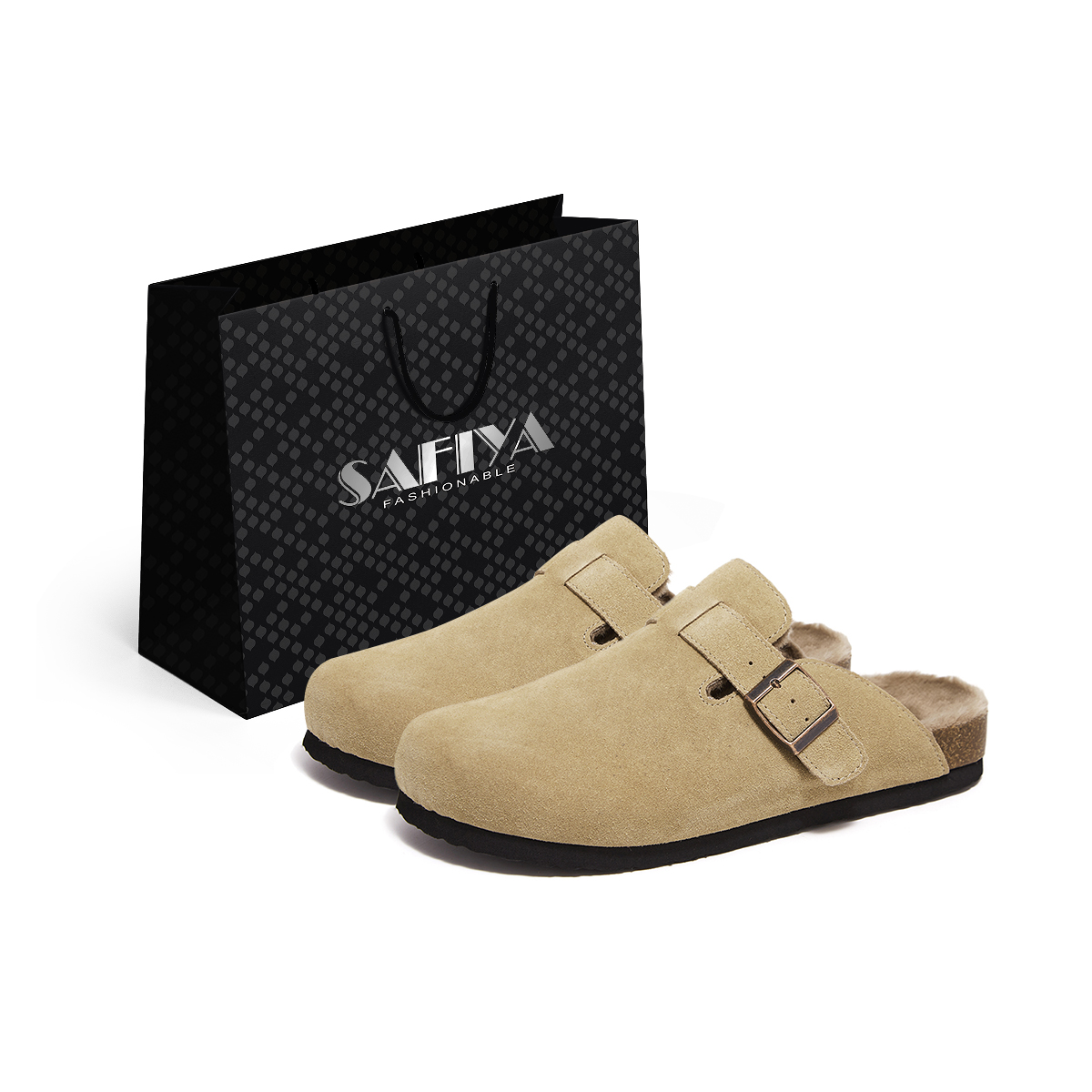 

Тапочки Wrap toe Unisex SAFIYA, светлый хаки[fleece-lined]