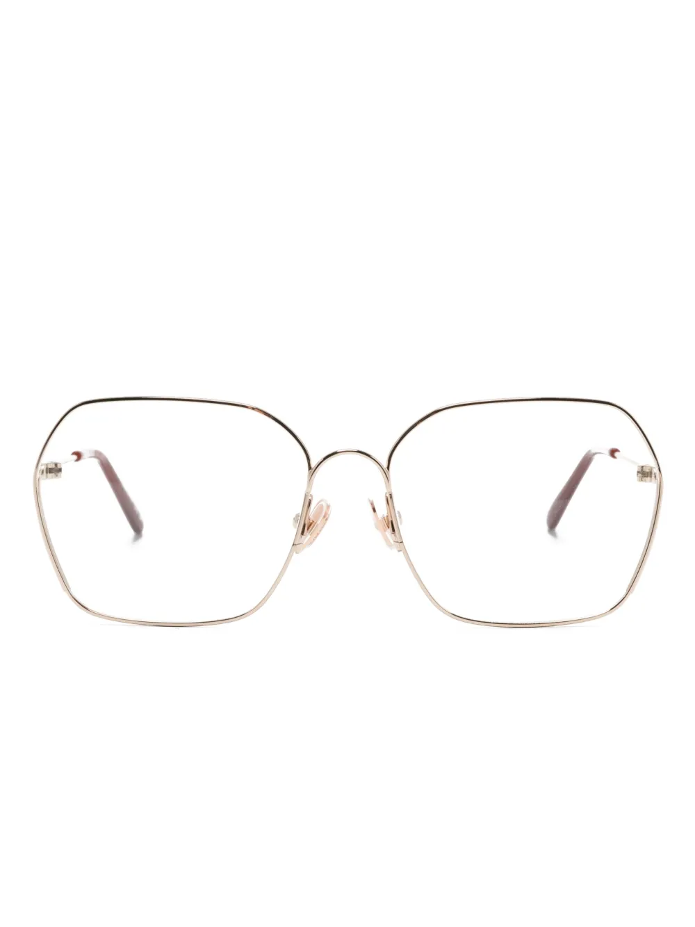

Очки в геометричной оправе Chloé Eyewear, золотой