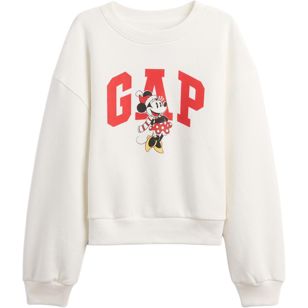 Детская толстовка с круглым вырезом, средней толщины GAP, темный синий — фото 4