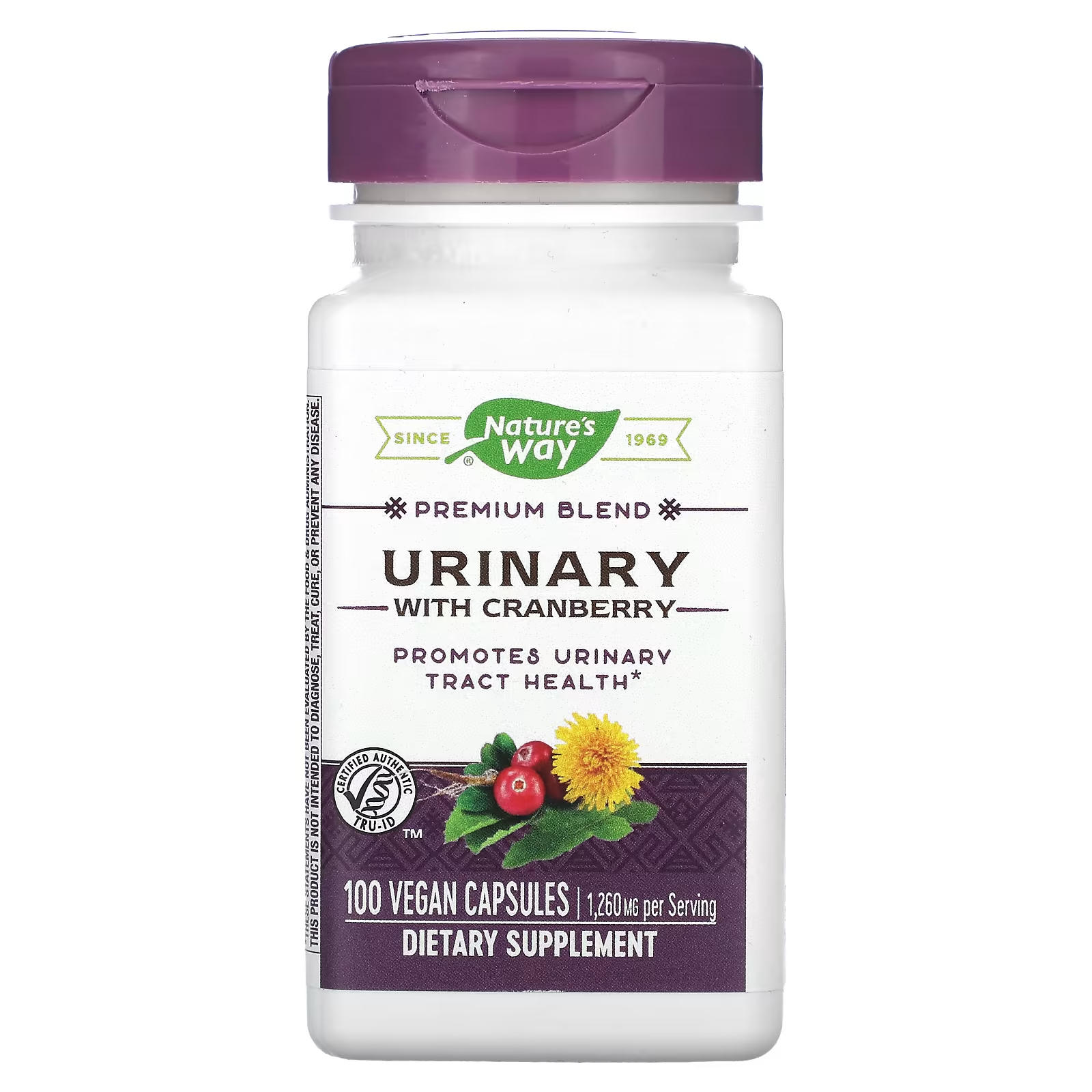 

Добавка Nature's Way Urinary с клюквой, 100 веганских капсул