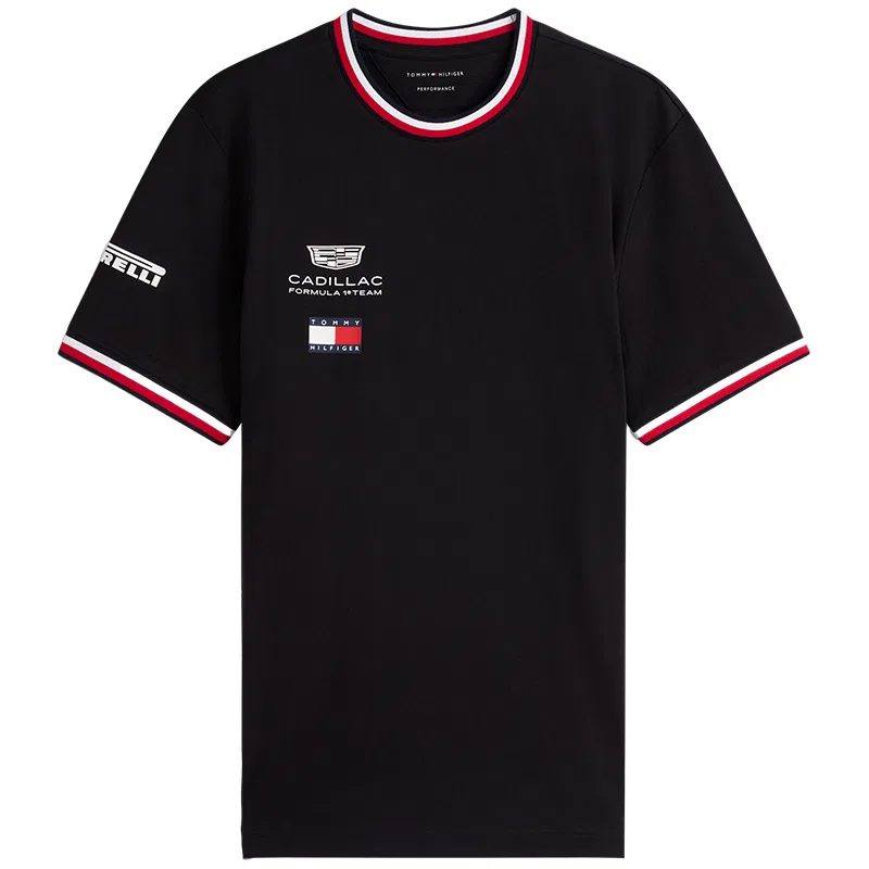 Футболка x KAIDILAKE,LIANMINGKUAN SS26 в корейском стиле мужская Tommy Hilfiger, Black BDS