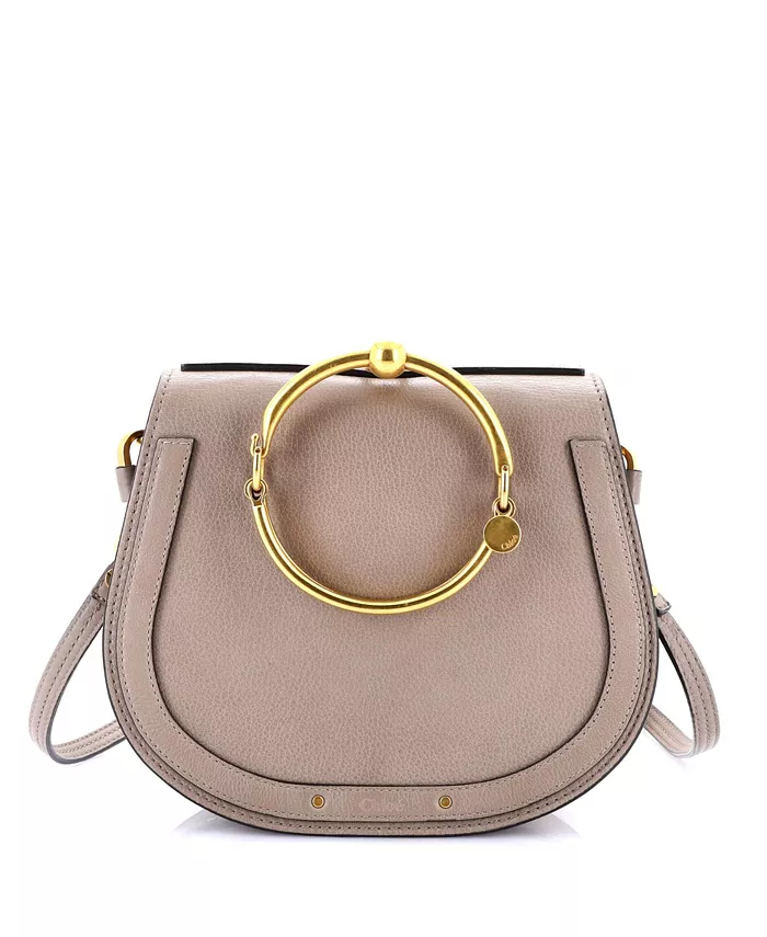 

Средняя кожаная сумка-кроссбоди Nile Pre-Owned Chloe, серый