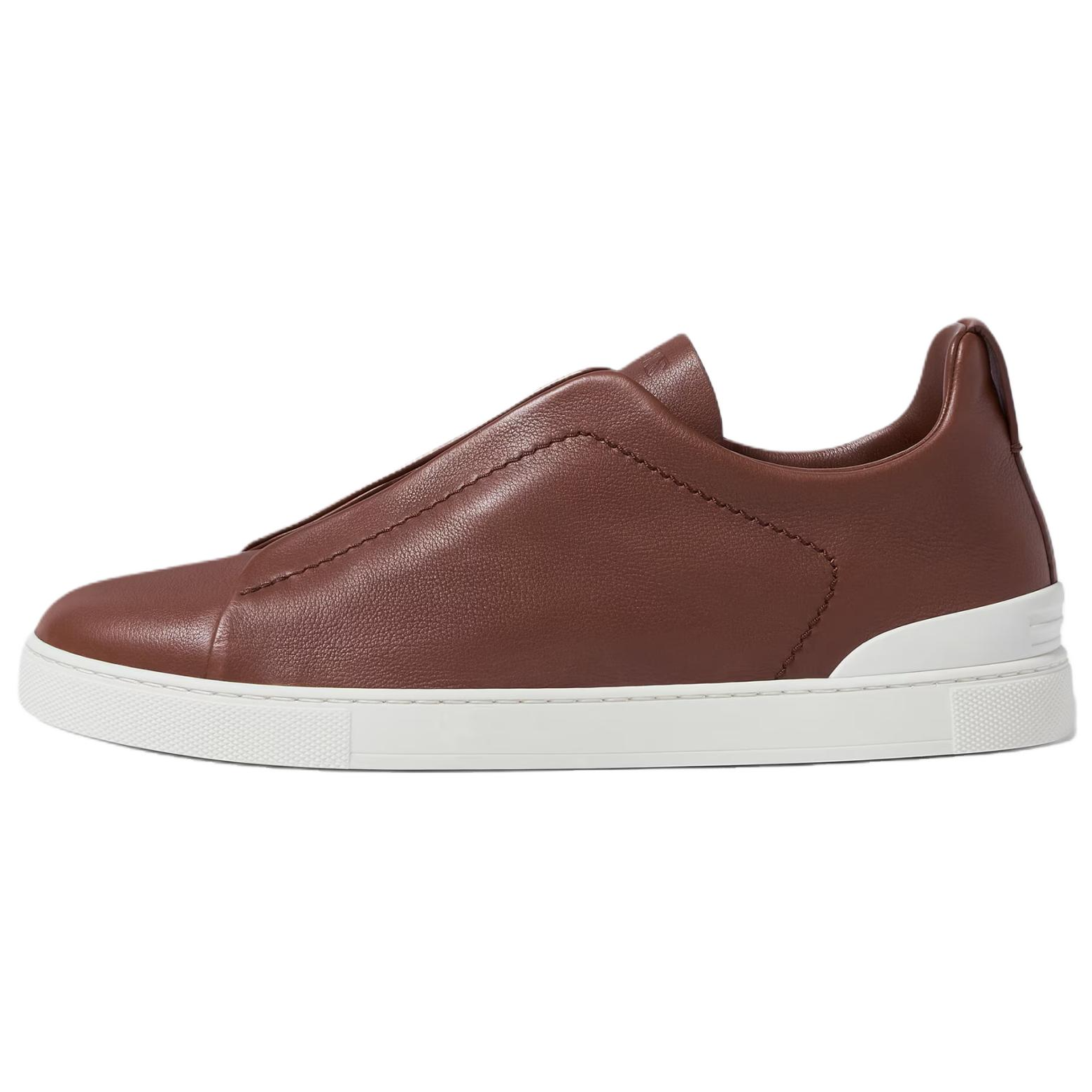 

Ermenegildo Zegna Кроссовки для скейтбординга Zegna Triple Stitch Low, мужские, коричневые