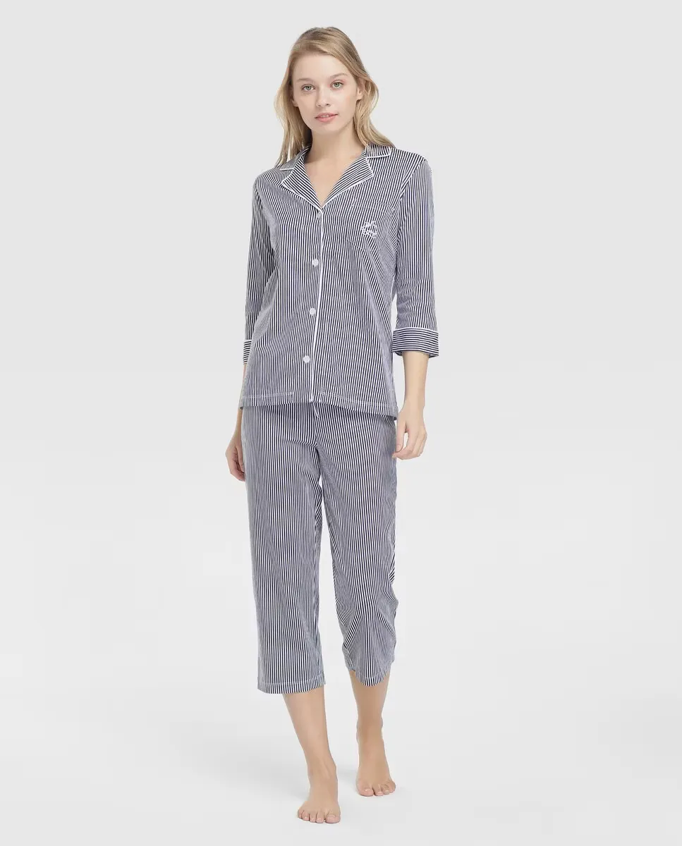 

Женская трикотажная пижама с рукавом 3/4 Polo Ralph Lauren, мультиколор
